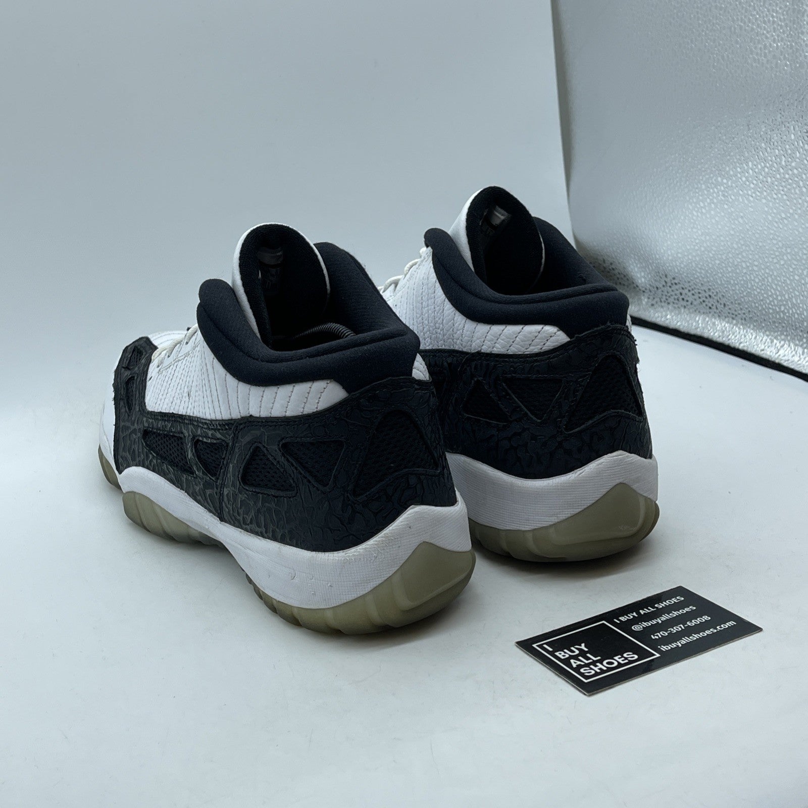 Size 13 - Air Jordan 11 Retro IE Low White Black Suede Leather (306008-100)