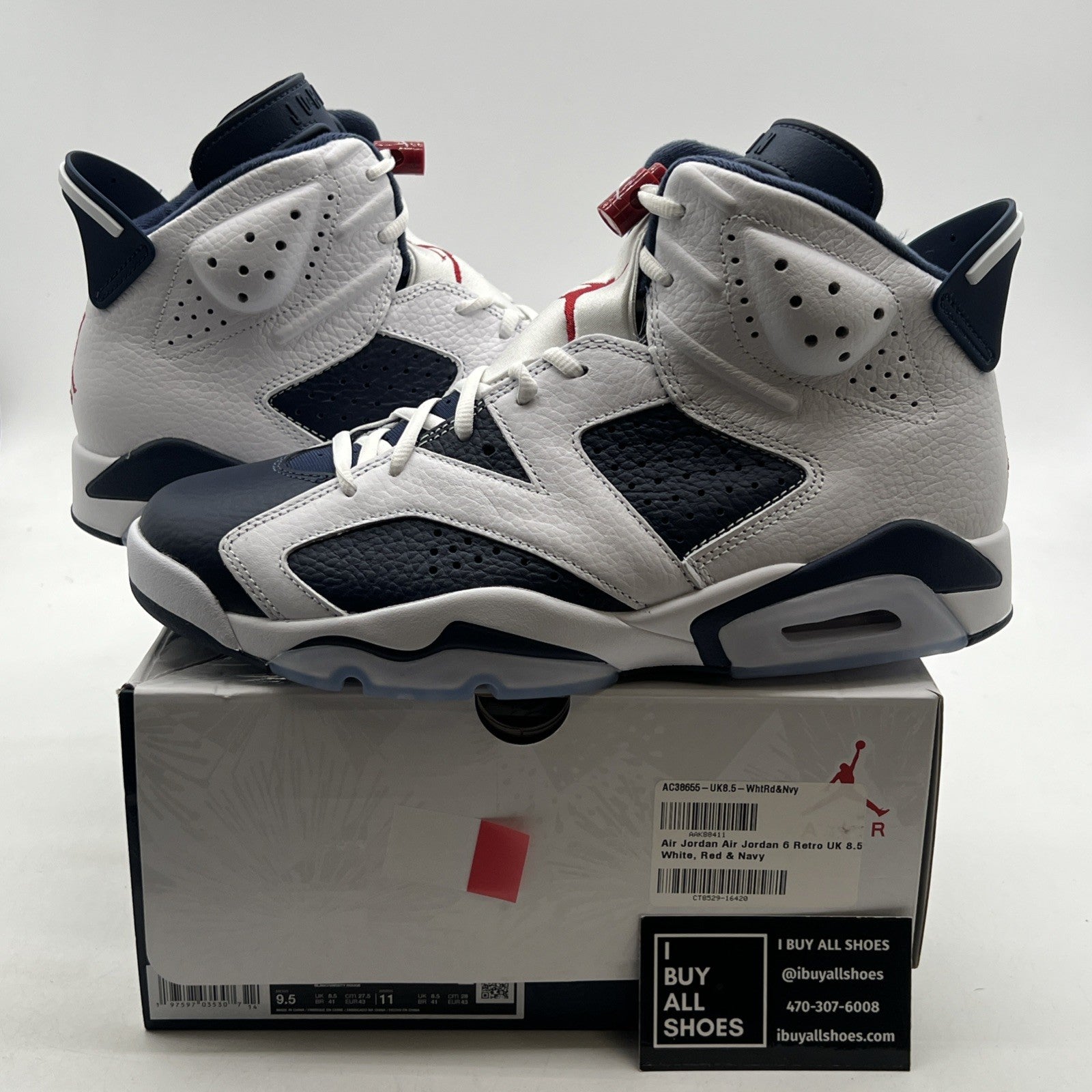 Size 9.5 - Air Jordan 6 Retro 2024 Olympic (CT8529-164)
