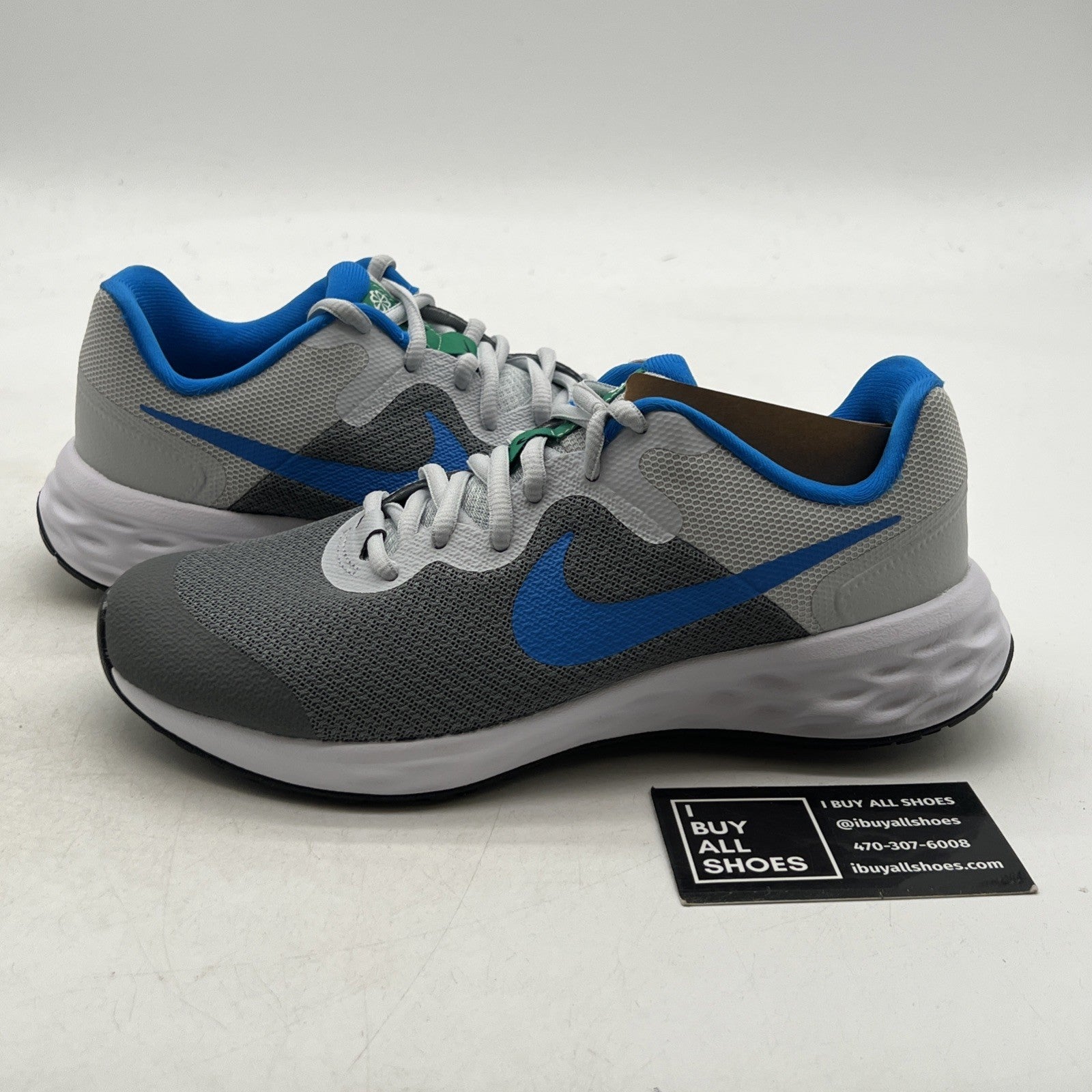 Size 5Y - Nike Revolution 6 Gray Running Shoes (DD1096-008)
