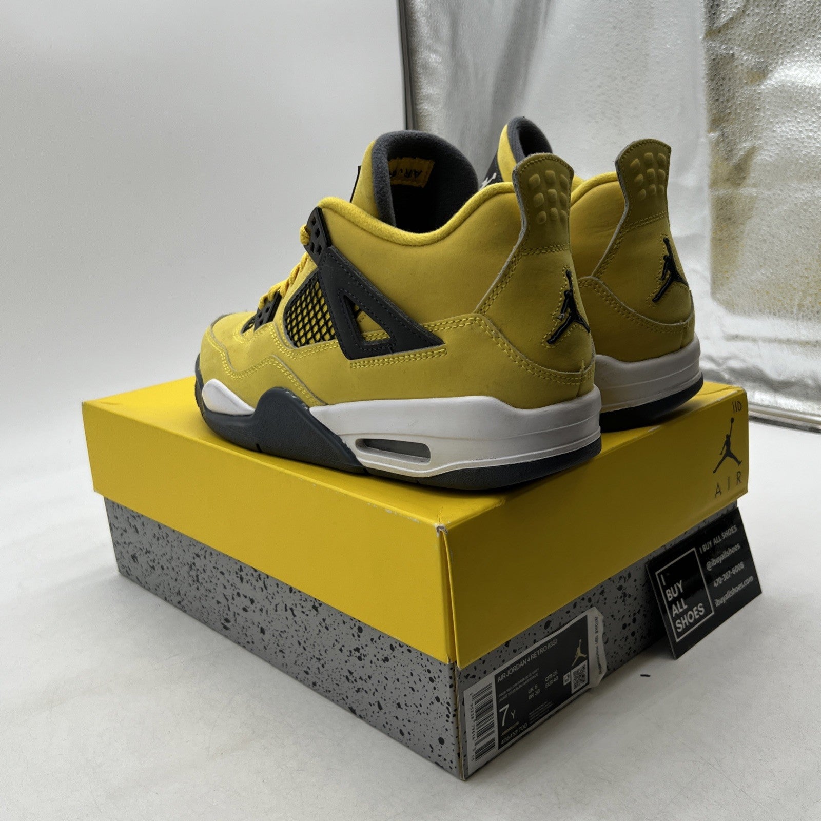 Size 7Y - Air Jordan 4 Retro GS Tour Yellow (408452-700)