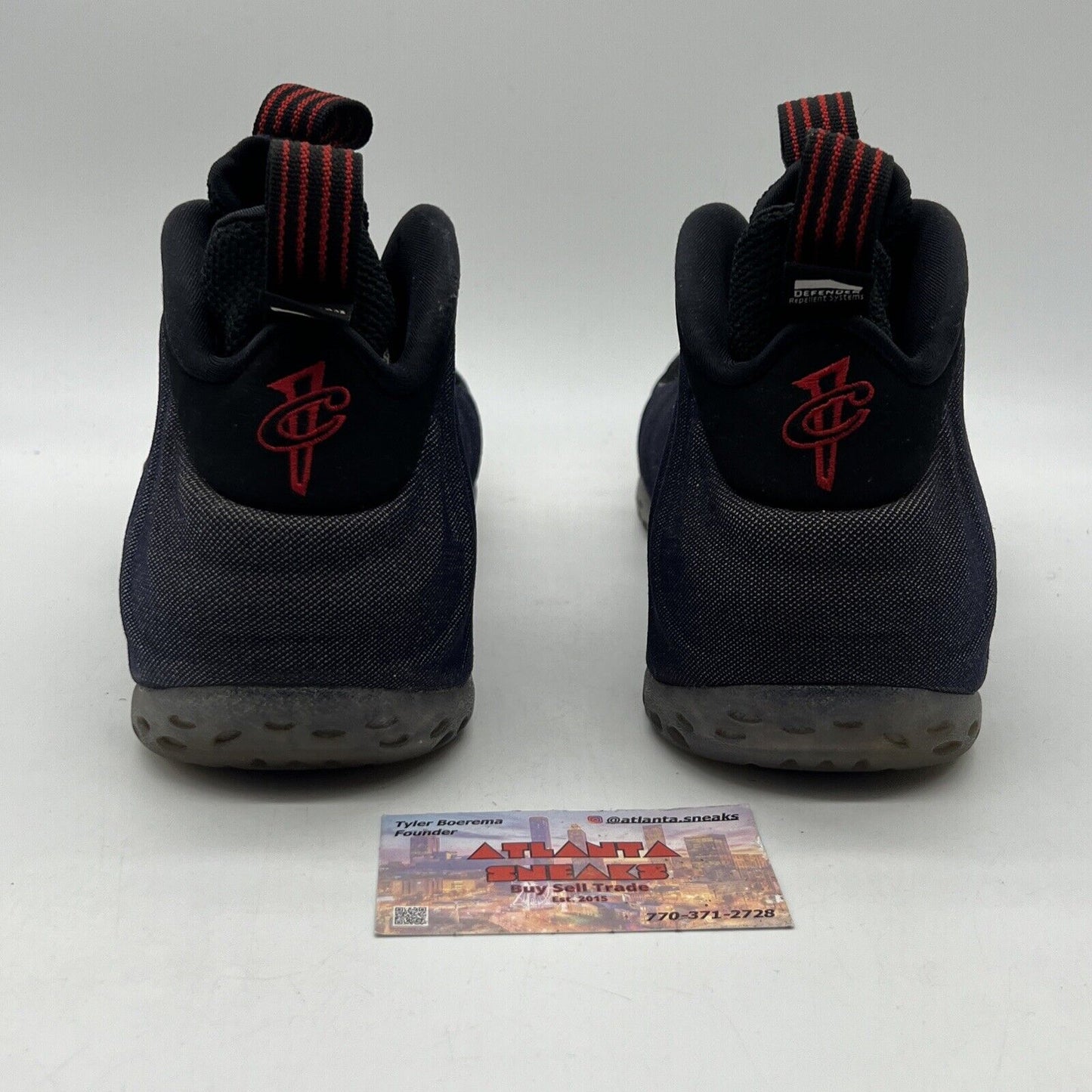 Size 8.5 - Nike Air Foamposite One Denim Red Black Icey