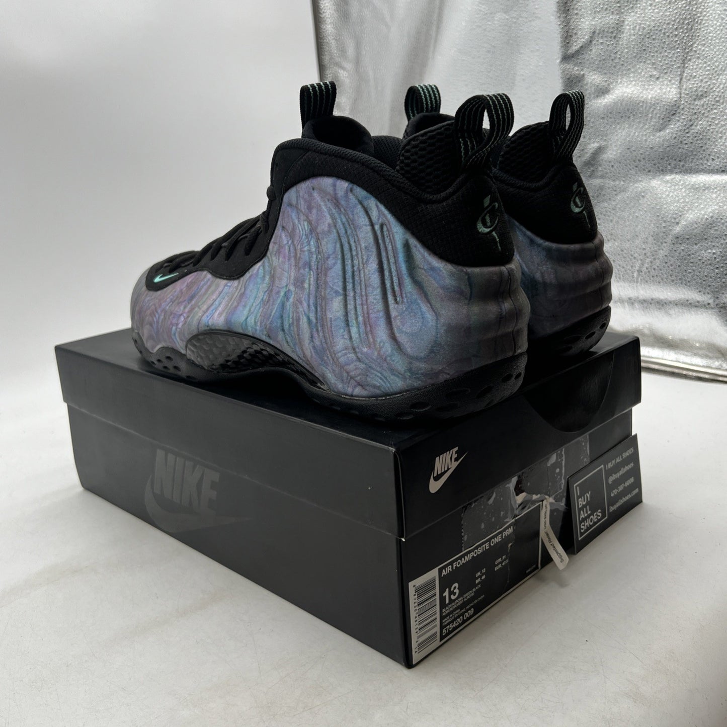 Size 13 - Nike Air Foamposite One Premium Abalone (575420-009)