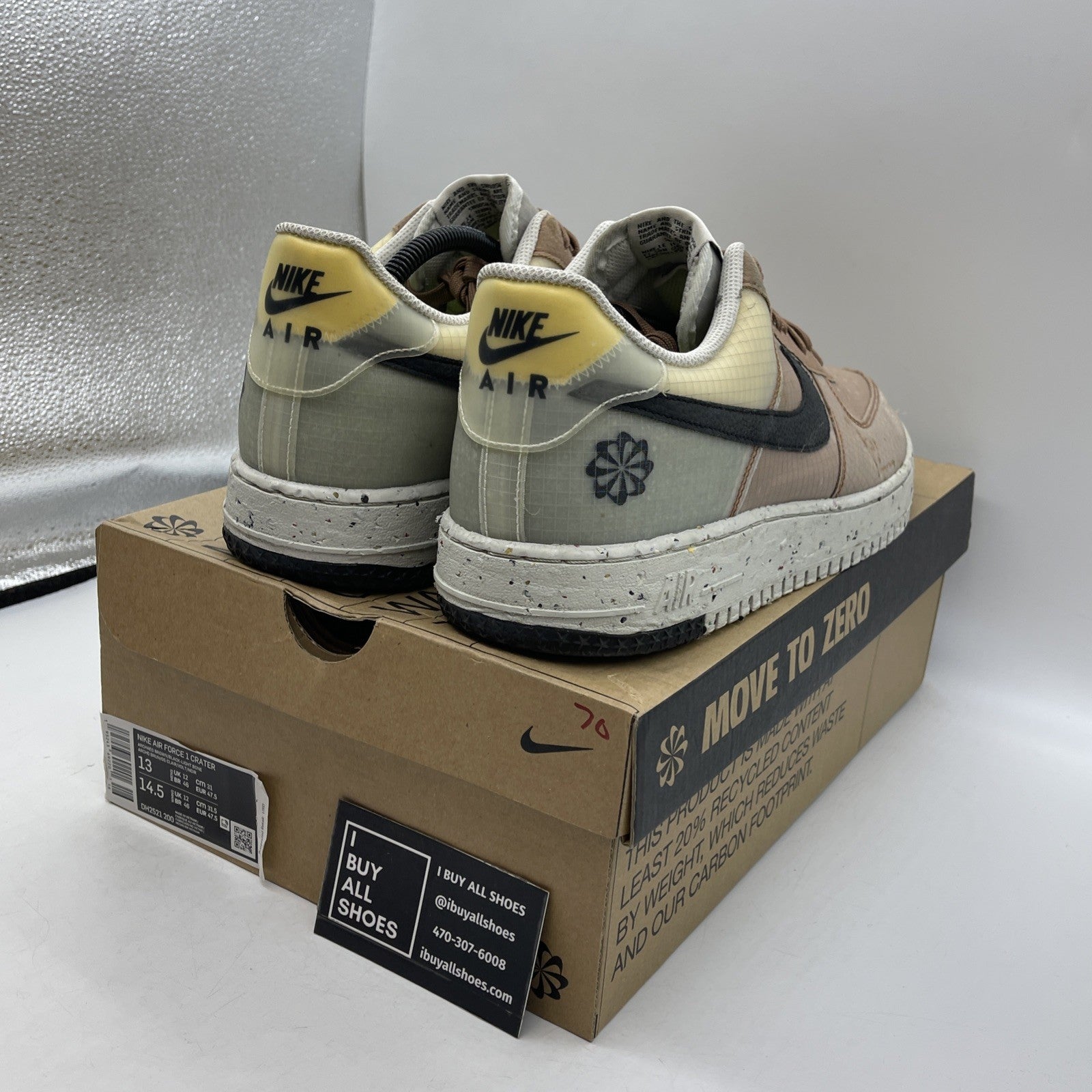 Size 13 - Nike Air Force 1 Crater Move To Zero - Archaeo Brown (DH2521-200)