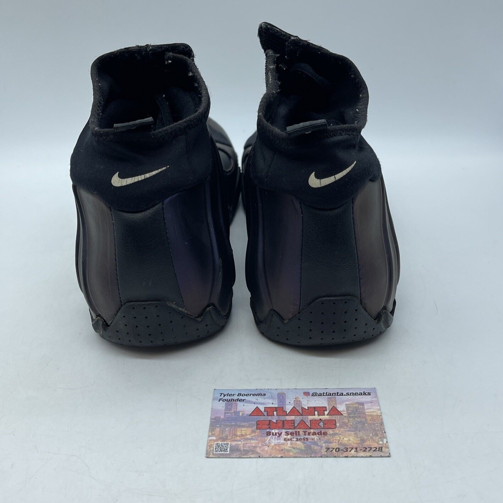 Size 11.5 - Nike Air Flightposite Eggplant Purple Leather Black (624015-051)