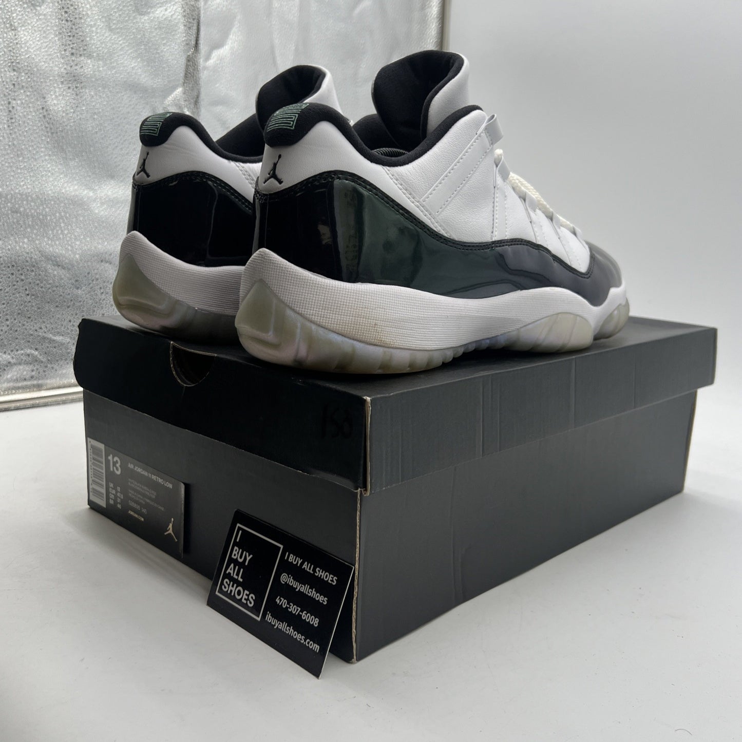 Size 13 - Air Jordan 11 Retro Low Emerald (528895-145)