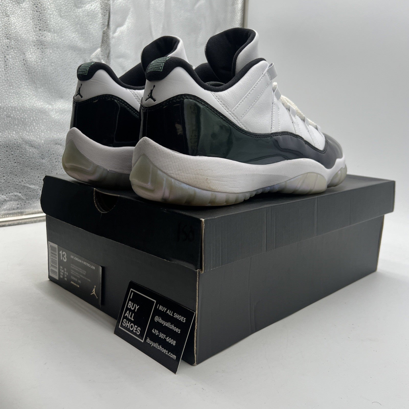 Size 13 - Air Jordan 11 Retro Low Emerald (528895-145)