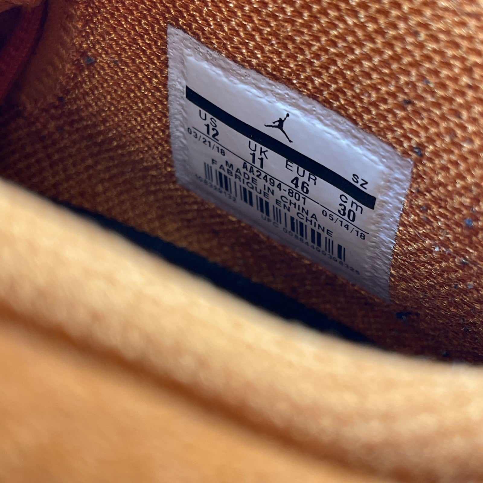 Size 12 - Air Jordan 18 Retro Orange Suede White (AA2494-801)