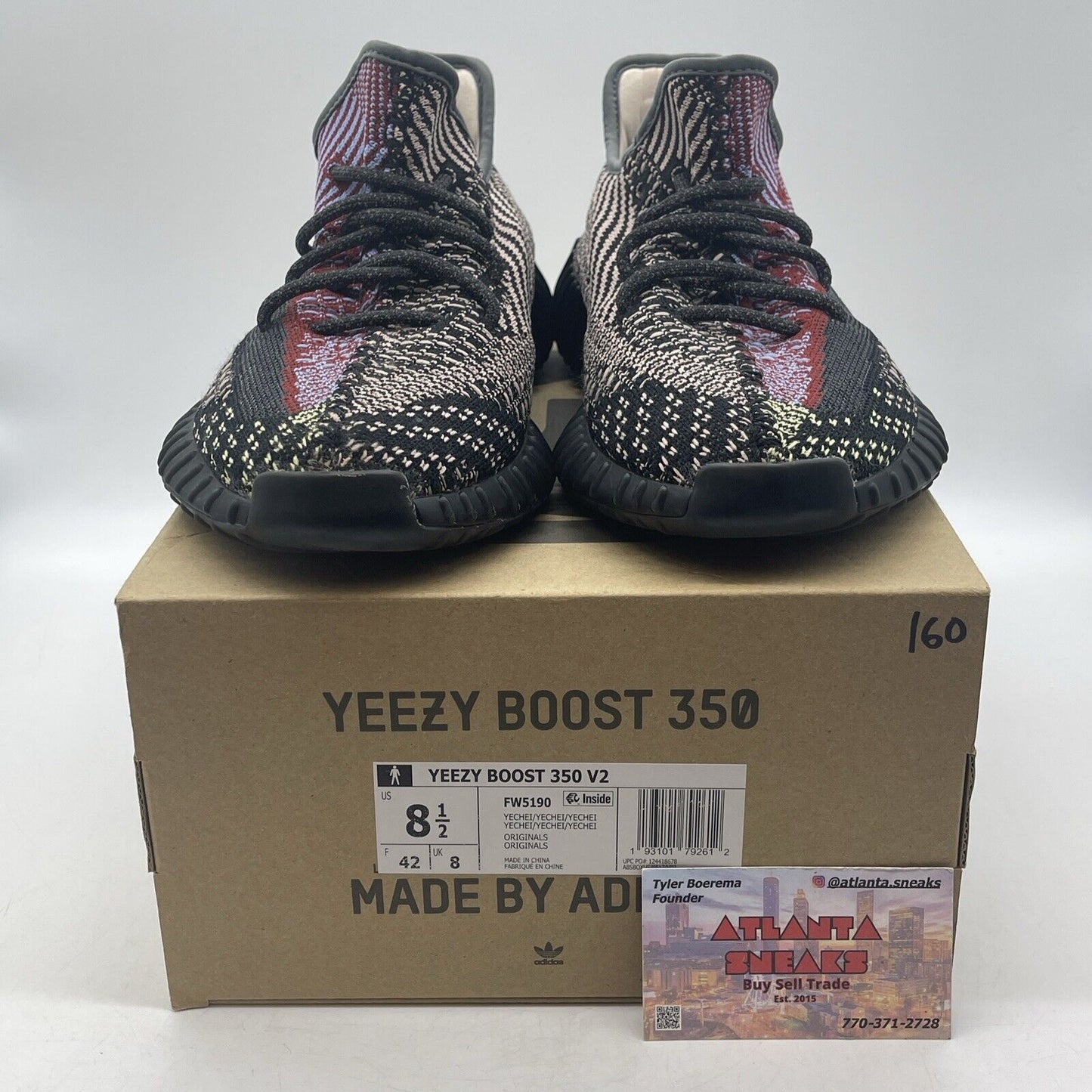 Size 8.5 - adidas Yeezy Boost 350 V2 Yecheil Non-Reflective Black (FW5190)