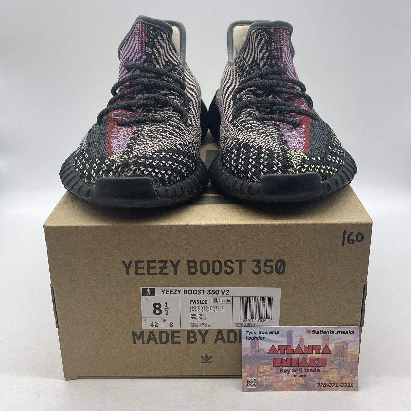 Size 8.5 - adidas Yeezy Boost 350 V2 Yecheil Non-Reflective Black (FW5190)