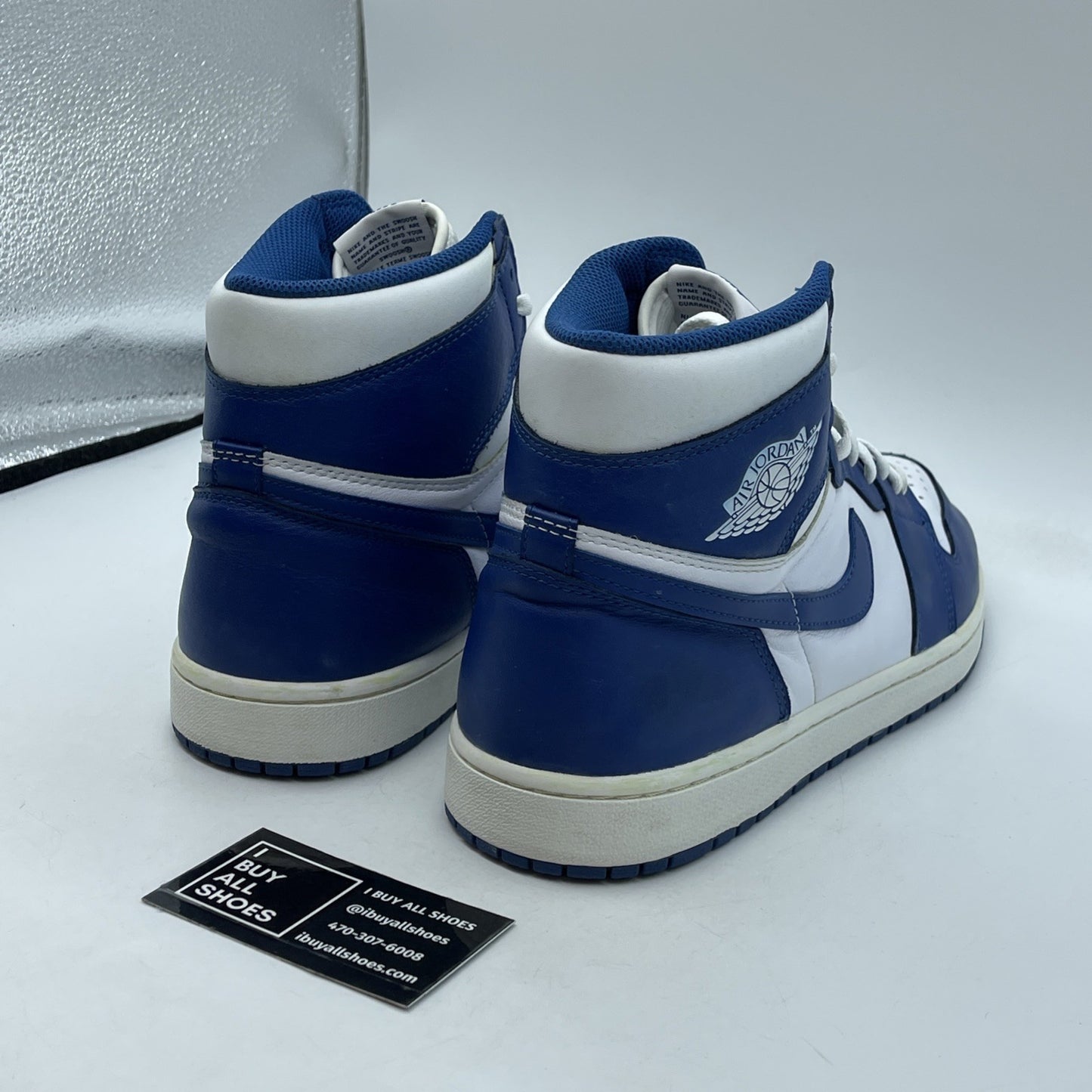 Size 13 - Jordan 1 Retro High OG Storm Blue 2016 White Leather (555088-127)