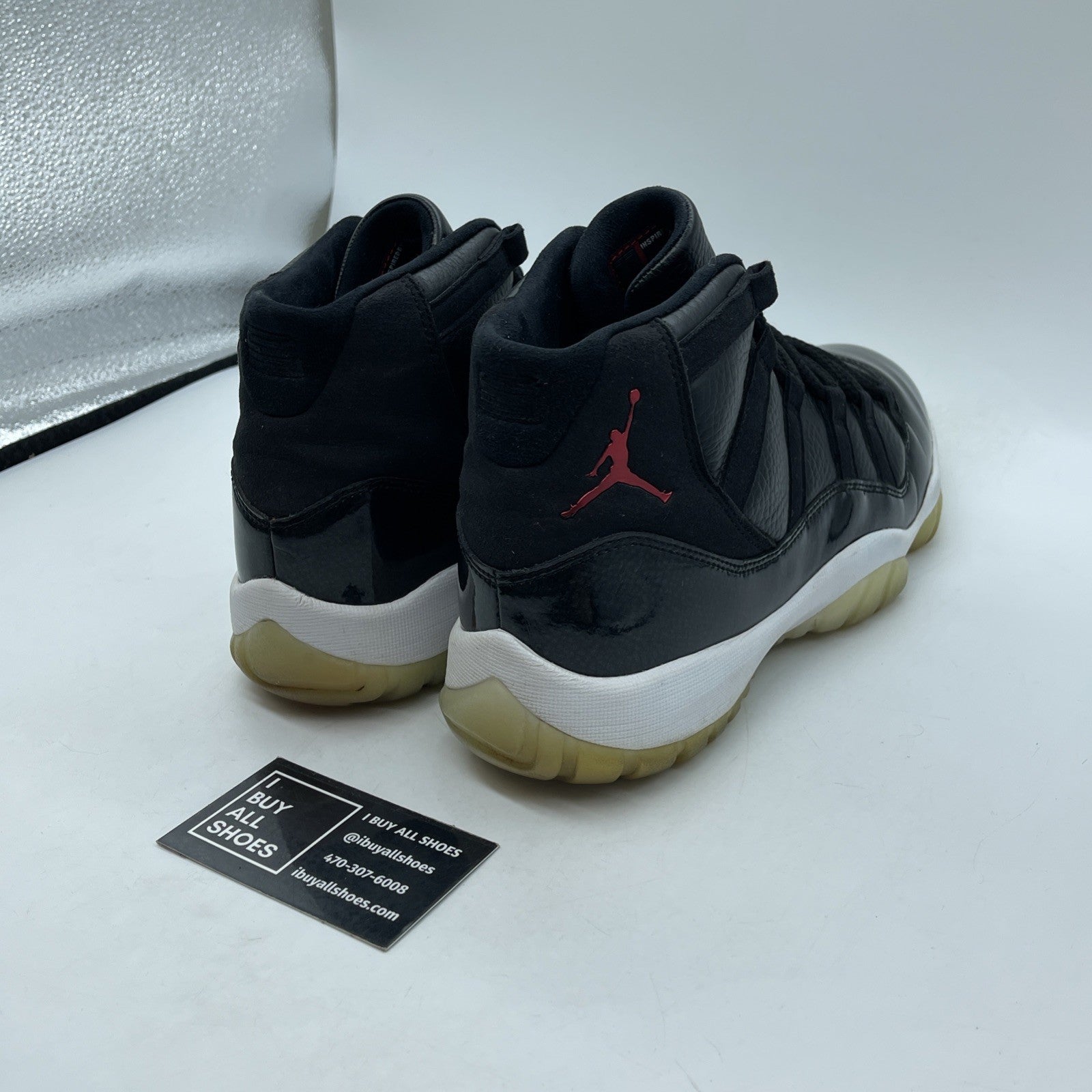 Size 9.5 - Jordan 11 Retro 72-10 2015 Black Leather Suede (378037-002)
