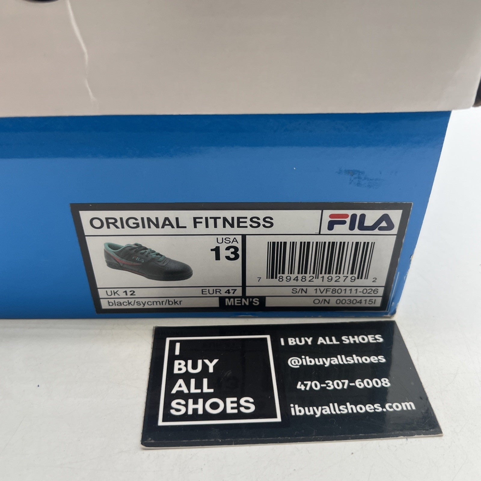 Size 13 - Fila Original Fitness Low Men's Black/Green/Red (1VF80111-026)