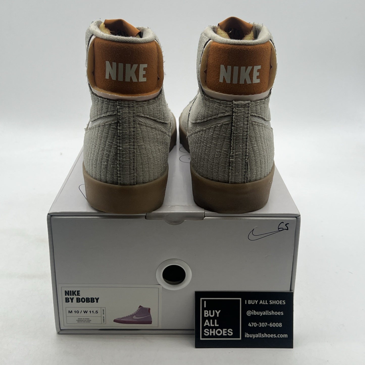 Size 10 - Nike By You ID Blazer Mid 77 Tan Gum Swoosh 2021 (DJ4859-991)