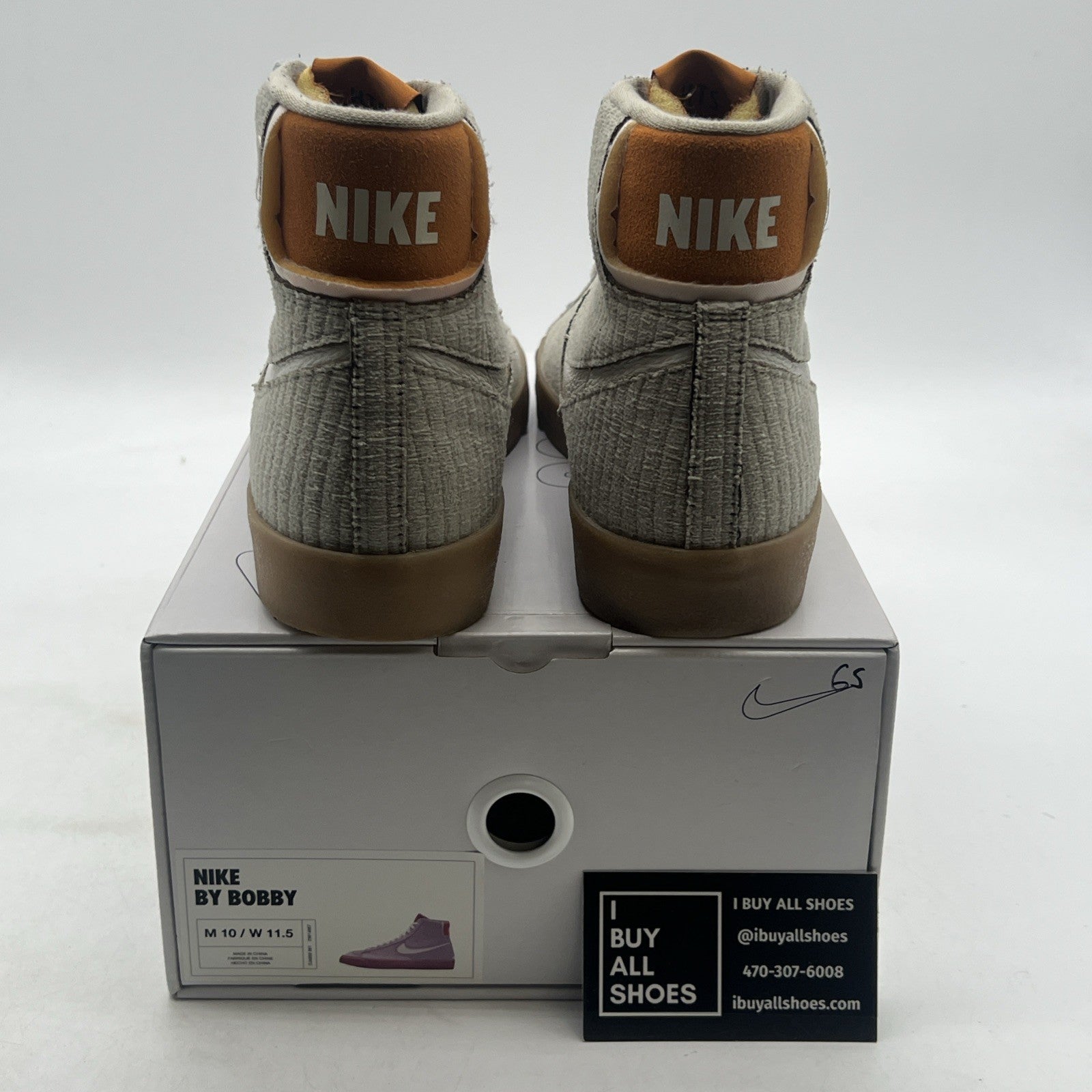 Size 10 - Nike By You ID Blazer Mid 77 Tan Gum Swoosh 2021 (DJ4859-991)