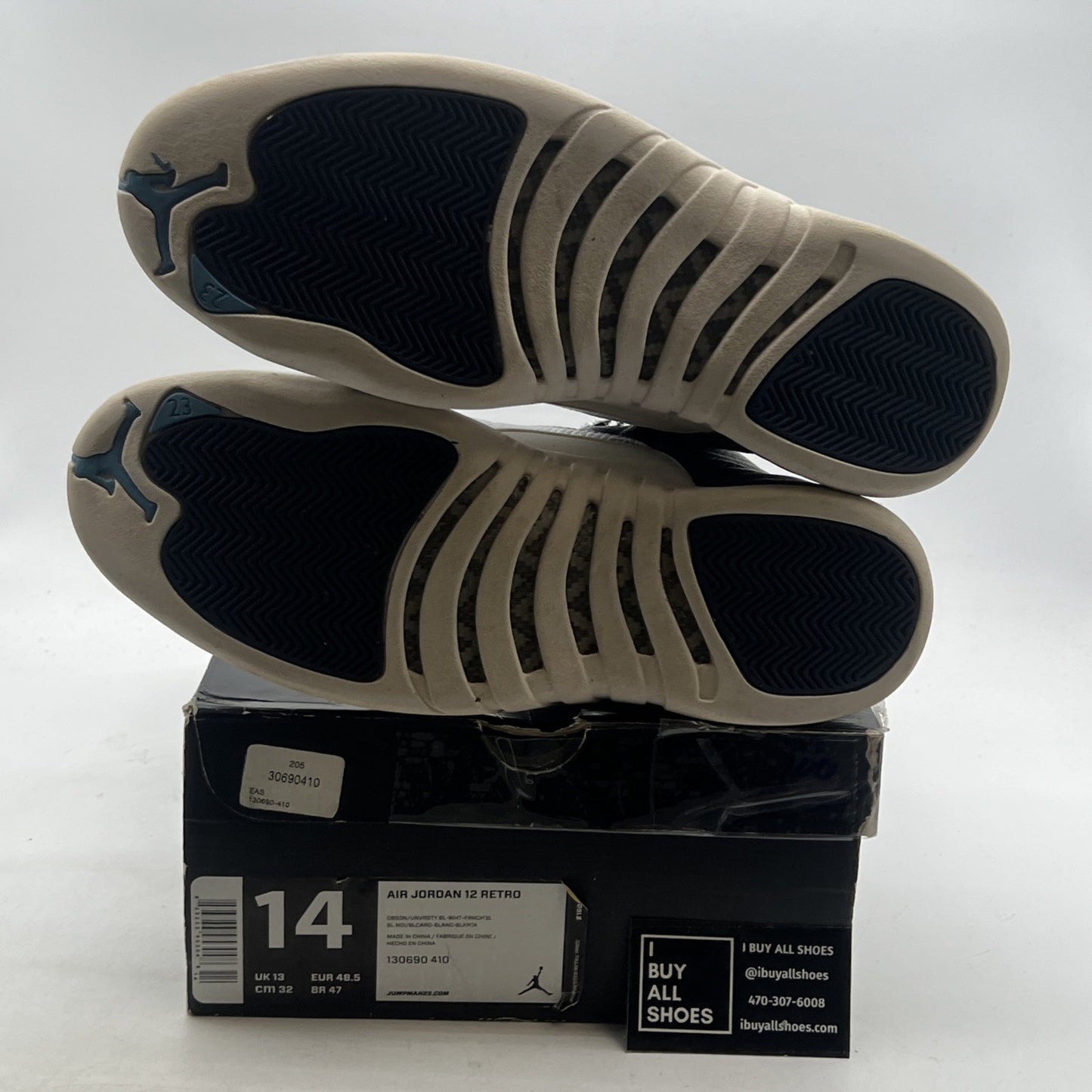Size 14 - Air Jordan 12 Retro 2012 Obsidian (130690-410)
