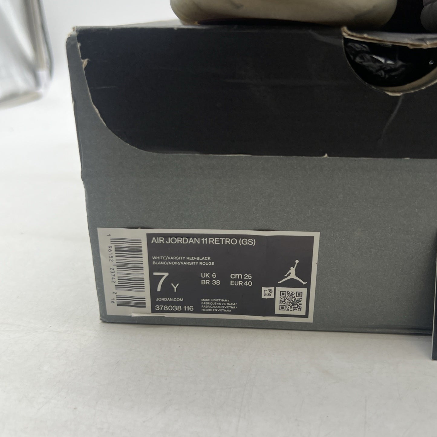 Size 7Y- Air Jordan 11 Retro High Cherry (378038-116)