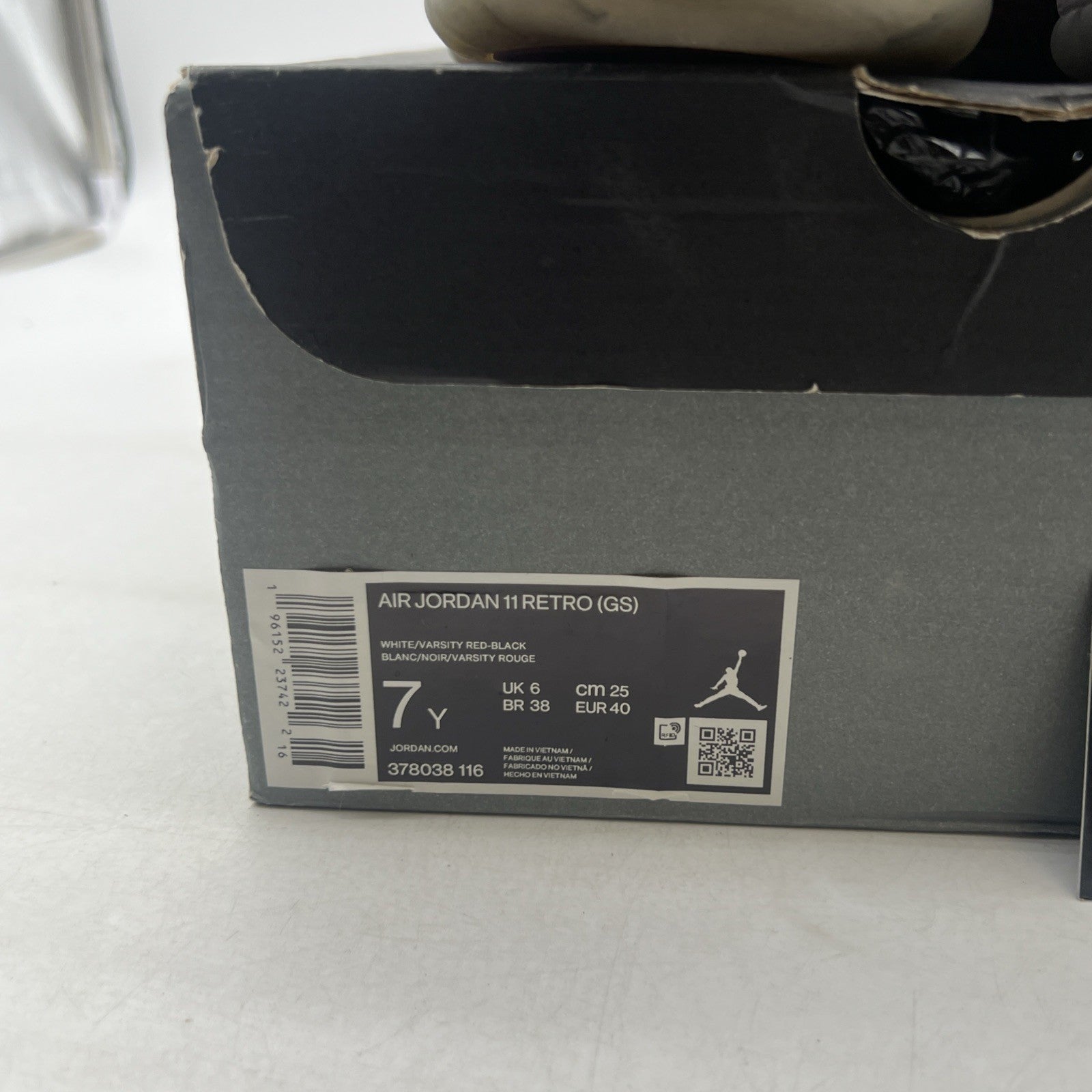 Size 7Y- Air Jordan 11 Retro High Cherry (378038-116)