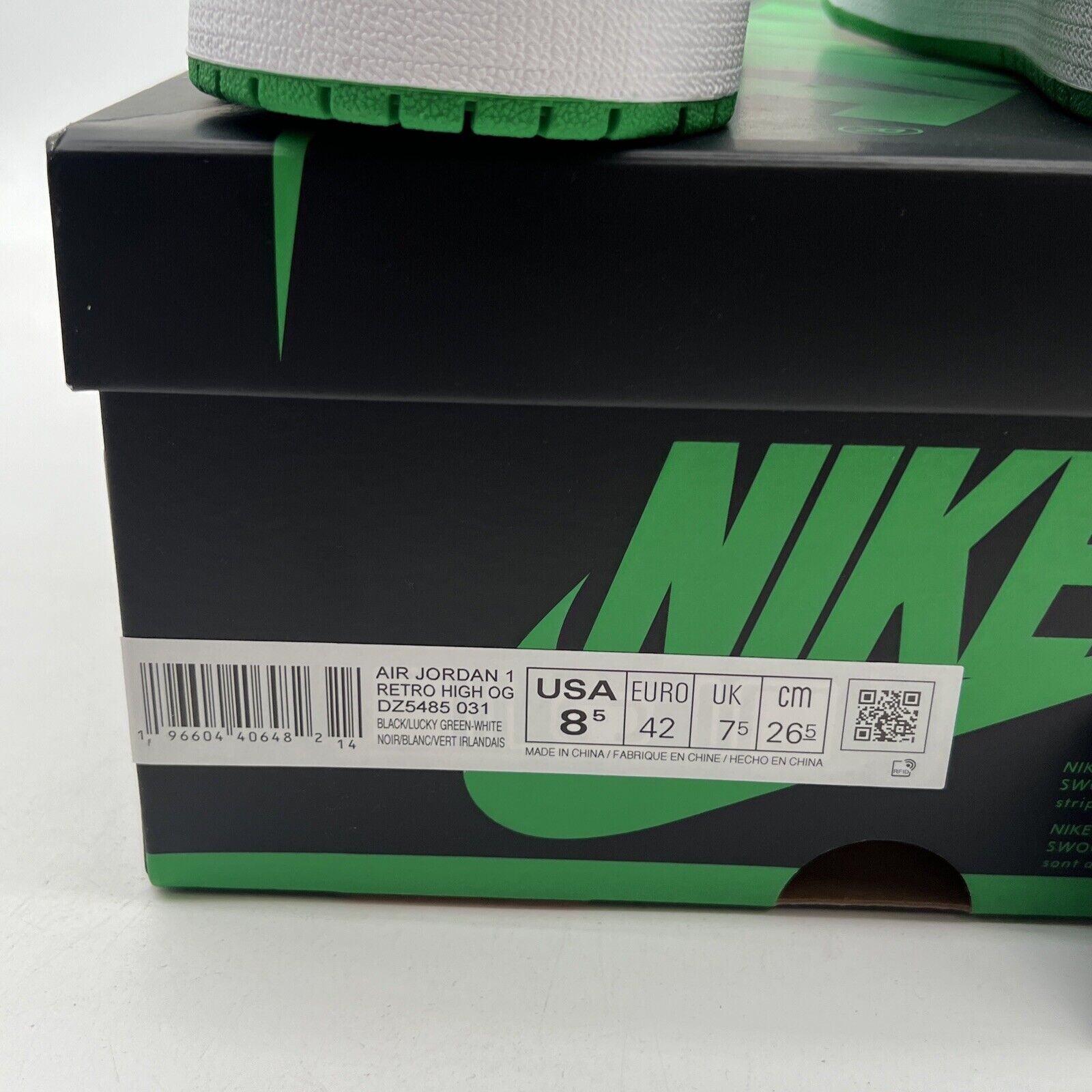 Size 8.5 - Air Jordan 1 Retro OG High Lucky Green (DZ5485-031)