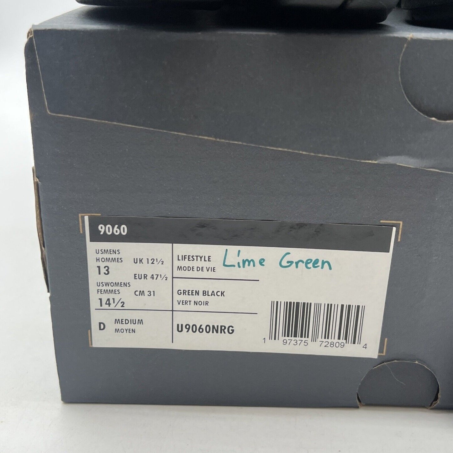 Size 13 - New Balance 9060 Tea Tree (U9060NRG)