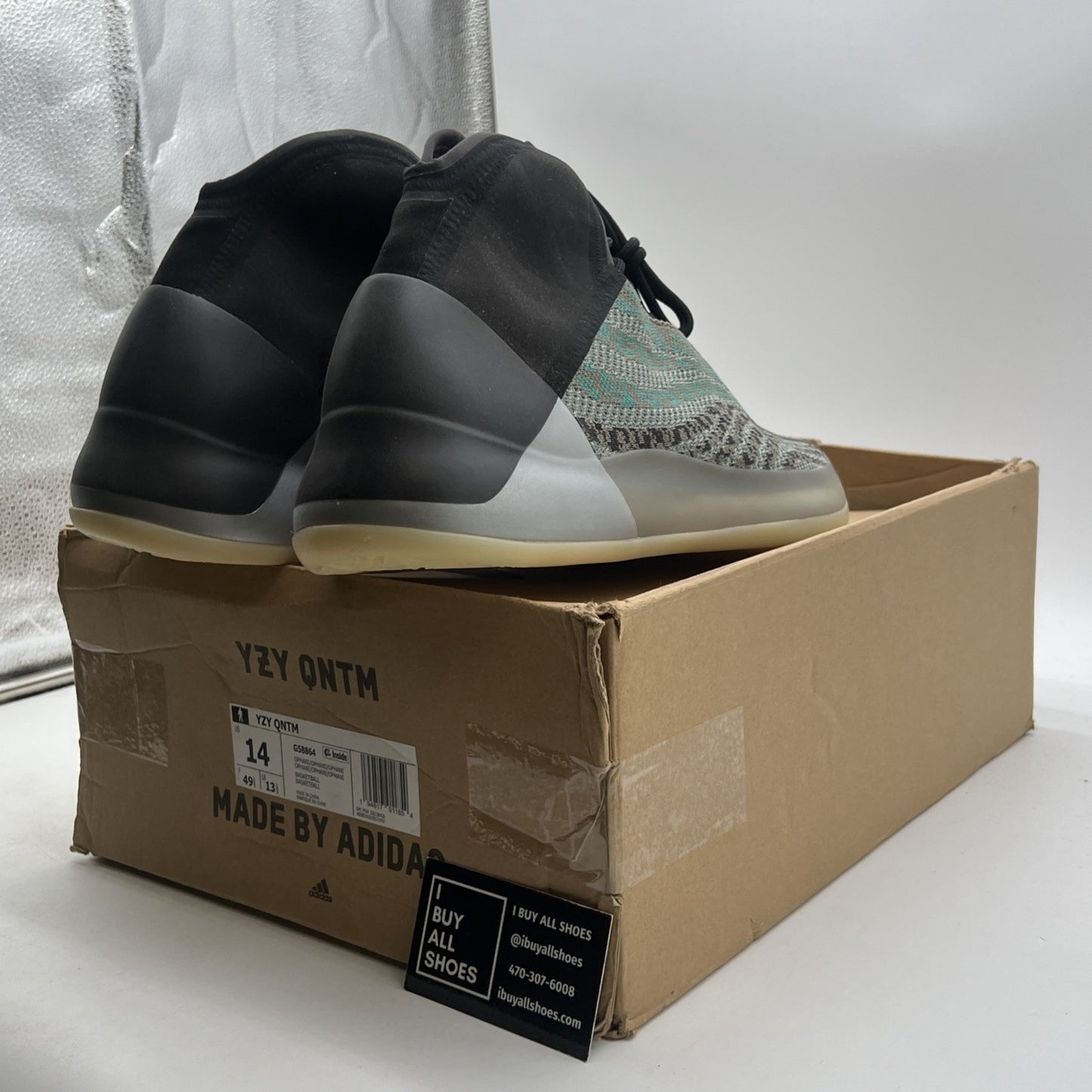 Size 14 - adidas Yeezy Quantum Teal Blue (G58864)