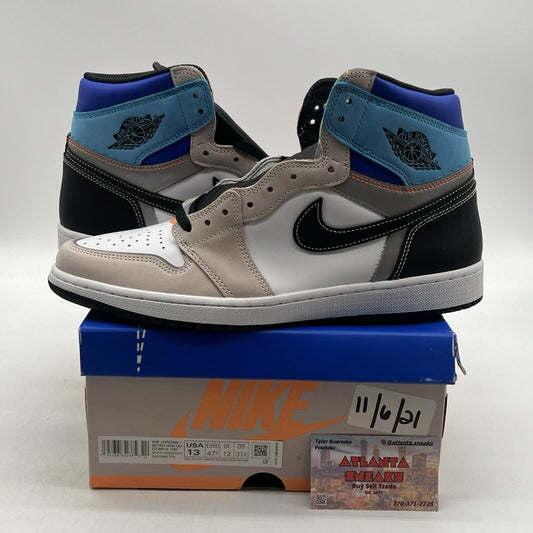 Size 13 - Air Jordan 1 Retro OG High Prototype Black Tan Blue White (DC6515-100)