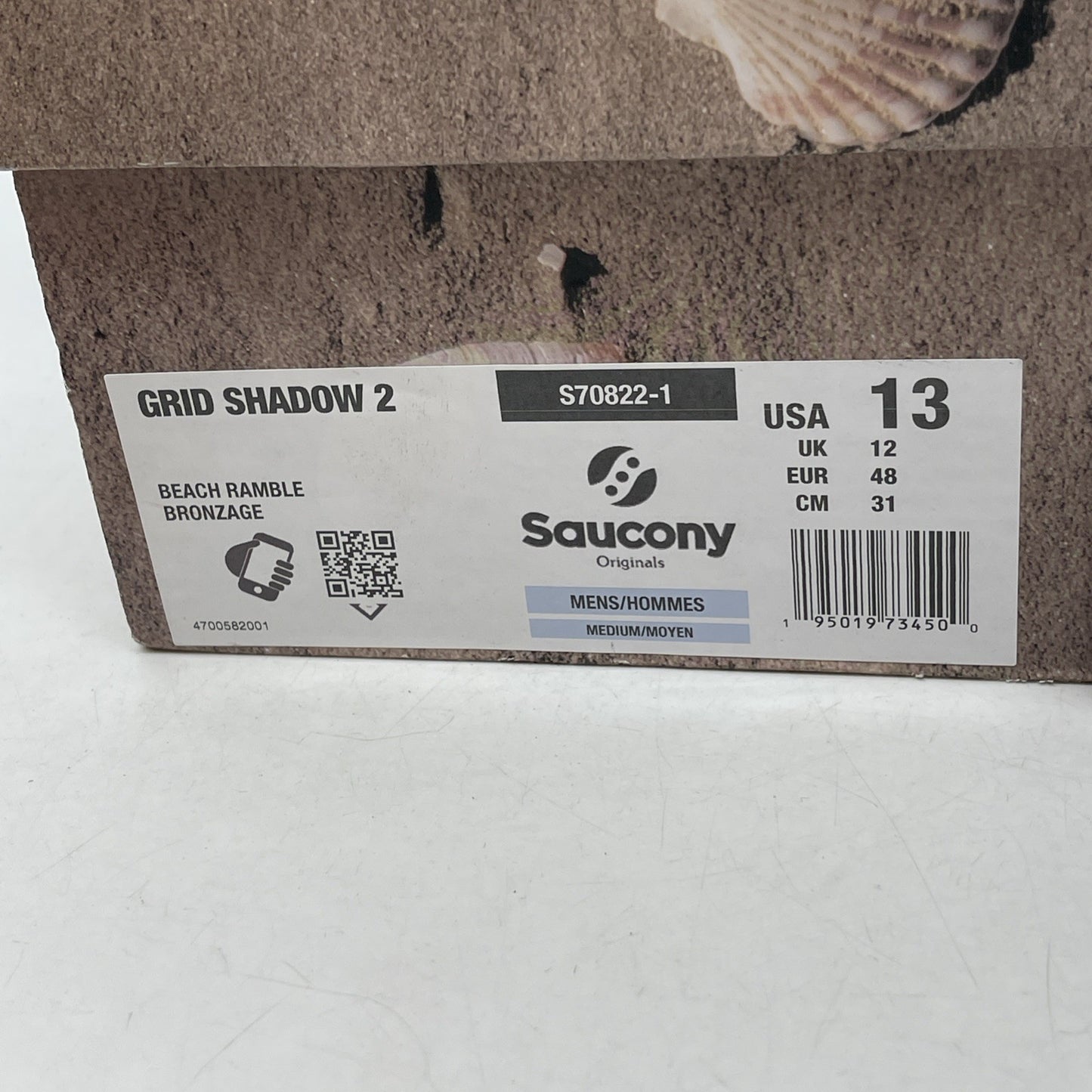 Size 13 - Saucony Colour Plus Companie x Grid Shadow 2 Beach Ramble (S70822-1)