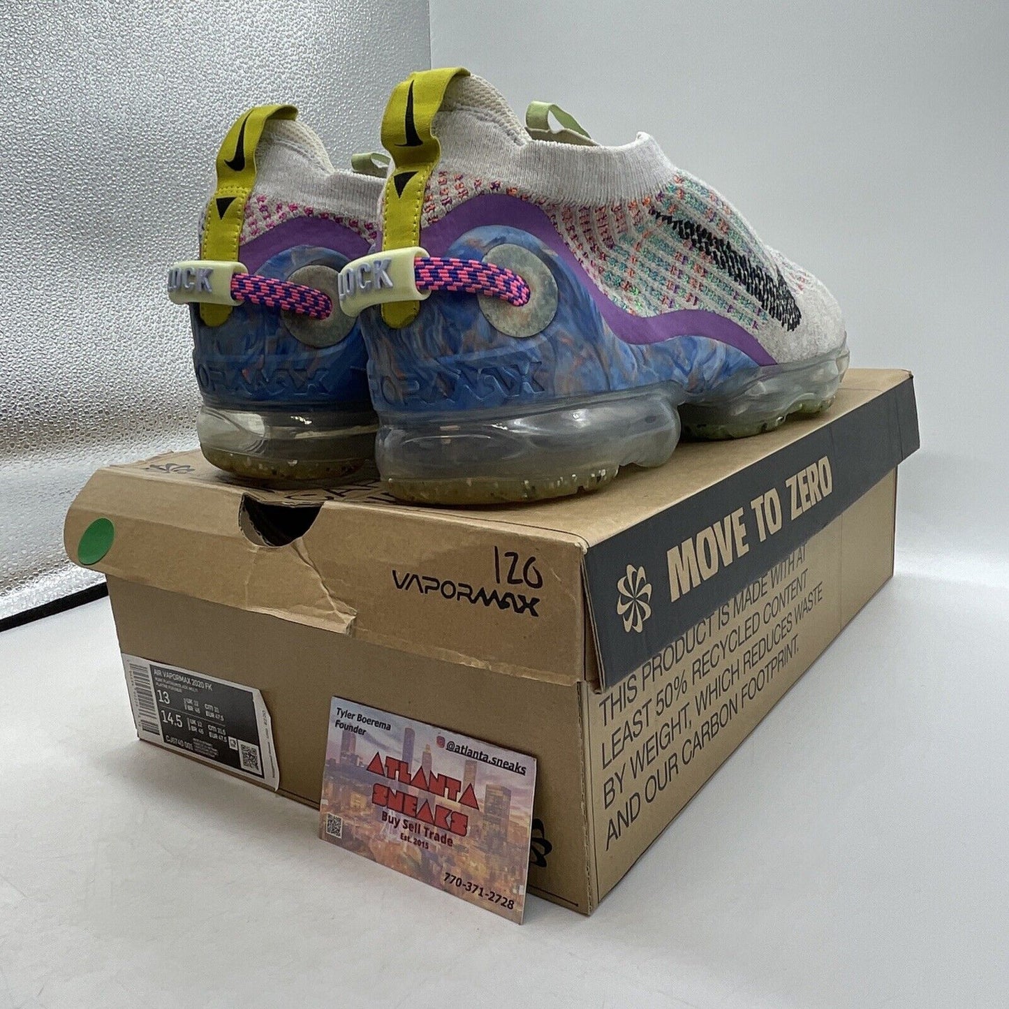 Size 13 - Nike Air VaporMax 2020 Flyknit Multi-Color Grey Blue (CJ6740-001)