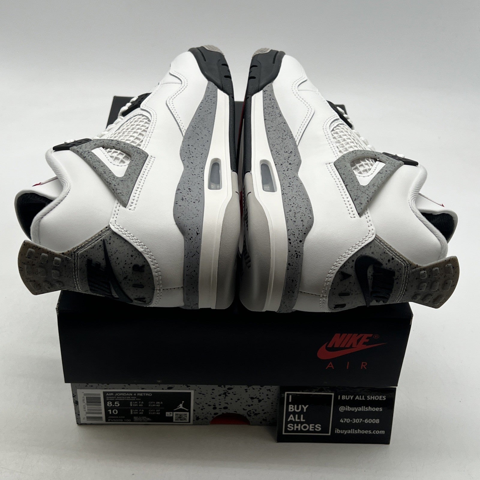 Size 8.5 - Air Jordan 4 Retro OG 2025 White Cement (FV5029-100)