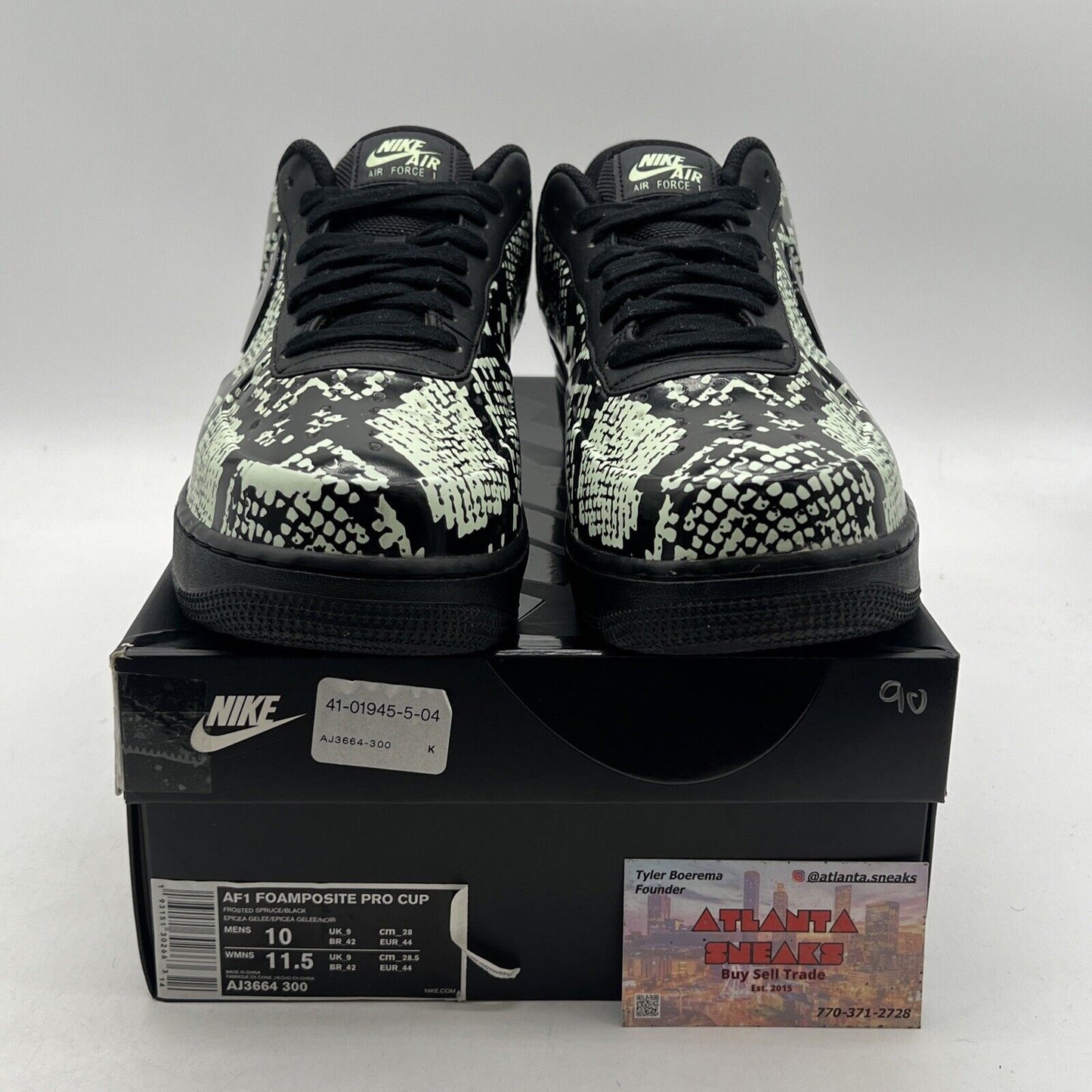 Size 10 - Nike Air Force 1 Foamposite Pro Cup Glow Snakeskin (AJ3664-300)