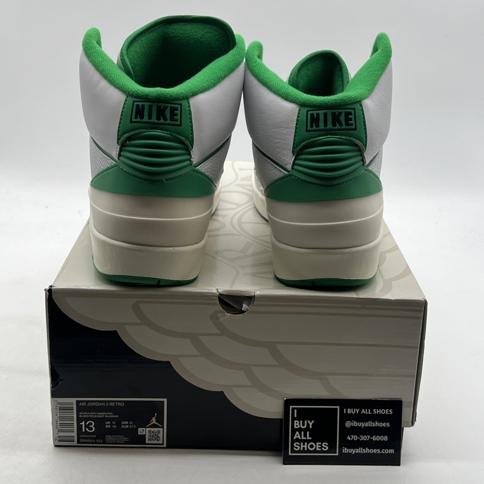 Size 13 - Air Jordan 2 Retro Lucky Green (DR8884-103)