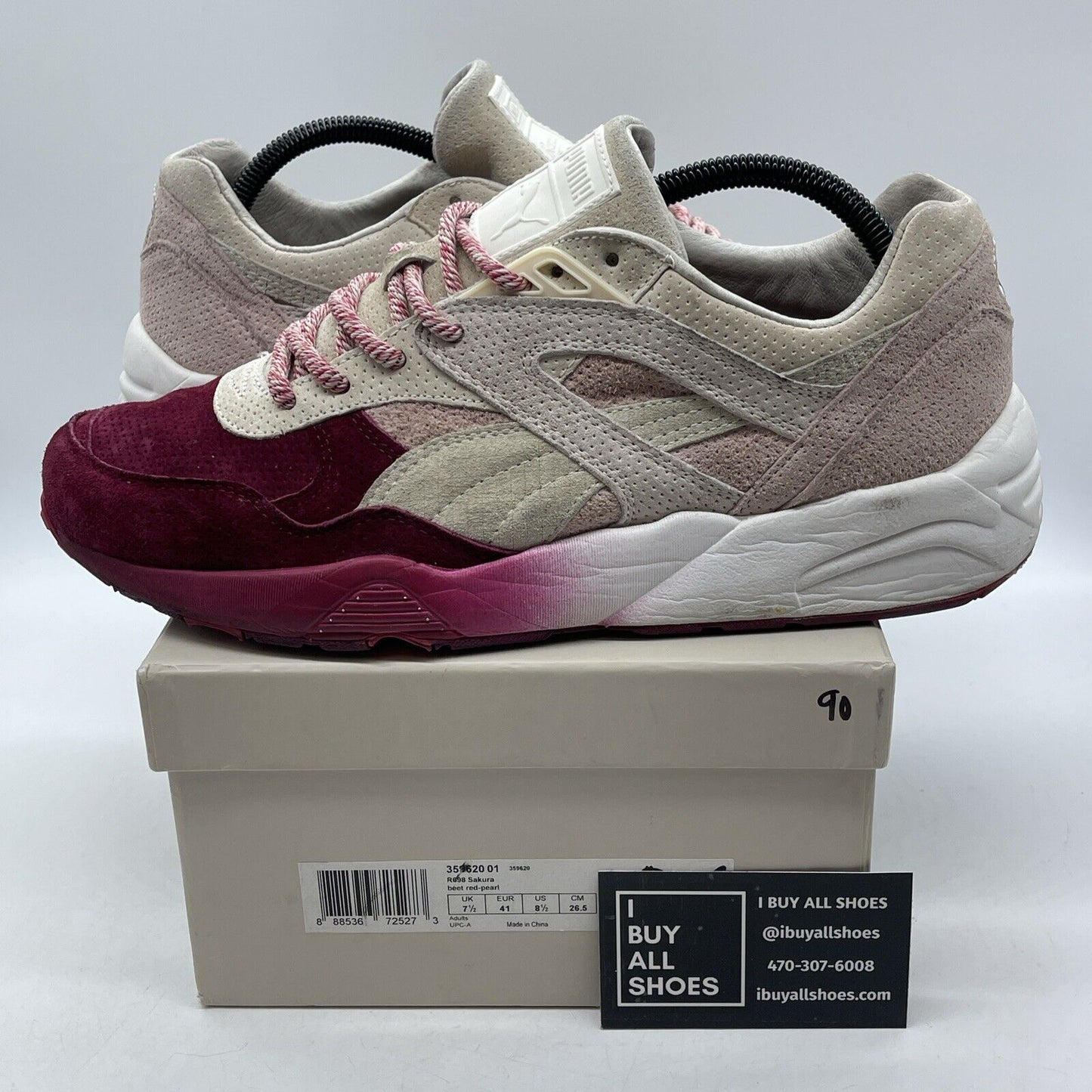 Size 8.5 - PUMA Ronnie Fieg x R698 Sakura pink Brown Suede (359620-01)
