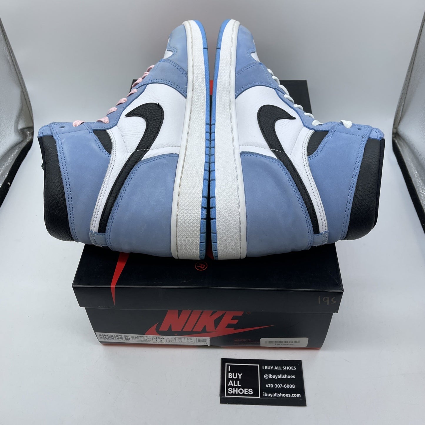 Size 13 - Jordan 1 Retro OG High University Blue White Suede (555088-134)