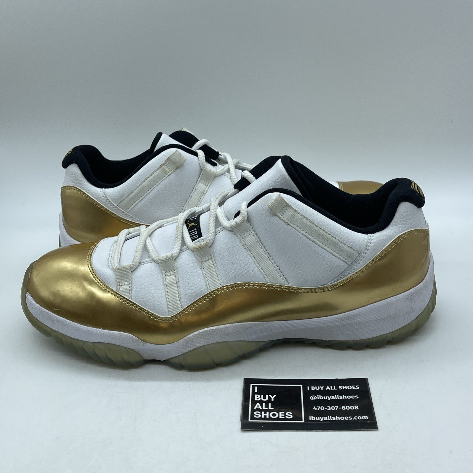 Size 14 - Air Jordan 11 Retro Low Closing Ceremony Gold White (528895-103)