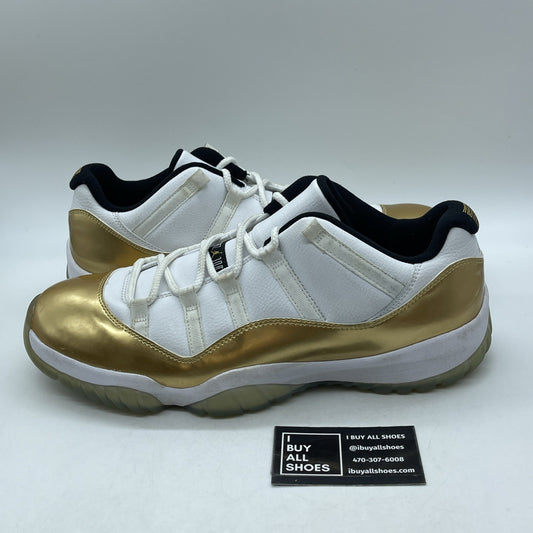 Size 14 - Air Jordan 11 Retro Low Closing Ceremony Gold White (528895-103)
