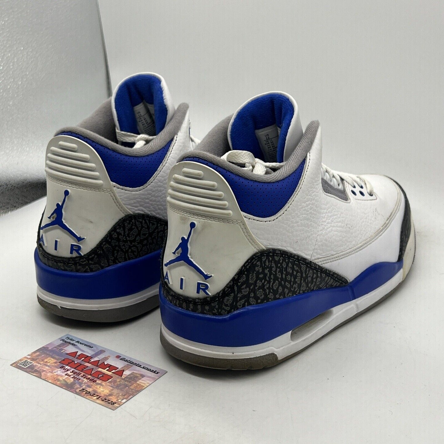 Size 12 - Jordan 3 Retro Mid Racer Blue Black White Leather (CT8532-145)