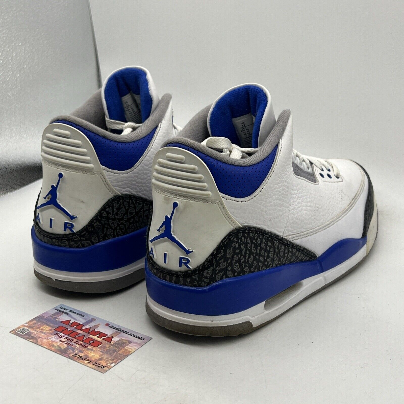 Size 12 - Jordan 3 Retro Mid Racer Blue Black White Leather (CT8532-145)