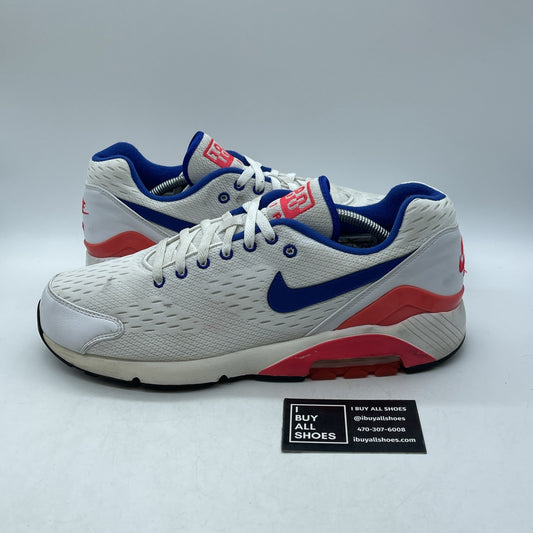 Size 13 - Nike Air Max 180 EM White Solar Red Blue Suede Leather (579921-160)