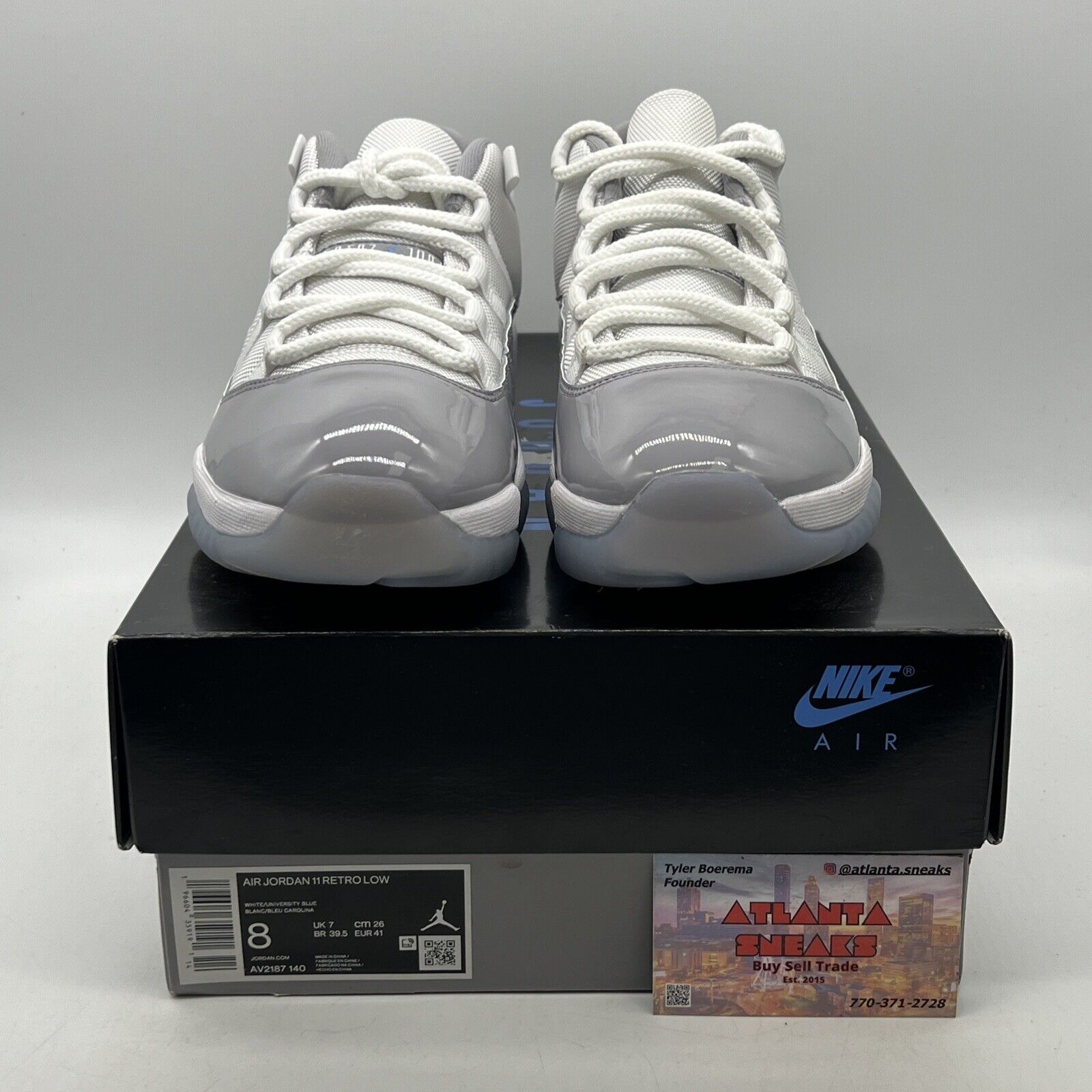 Size 8 - Air Jordan 11 Retro Low Cement Grey Leather White (AV2187-140)