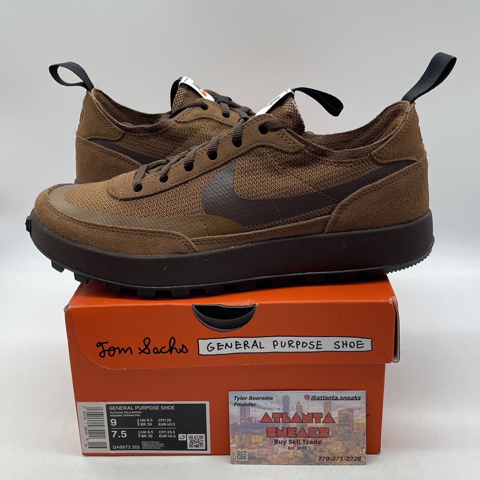 Size 9 - Nike Craft General Purpose Shoe Tom Sachs Field Brown (DA6672-201)