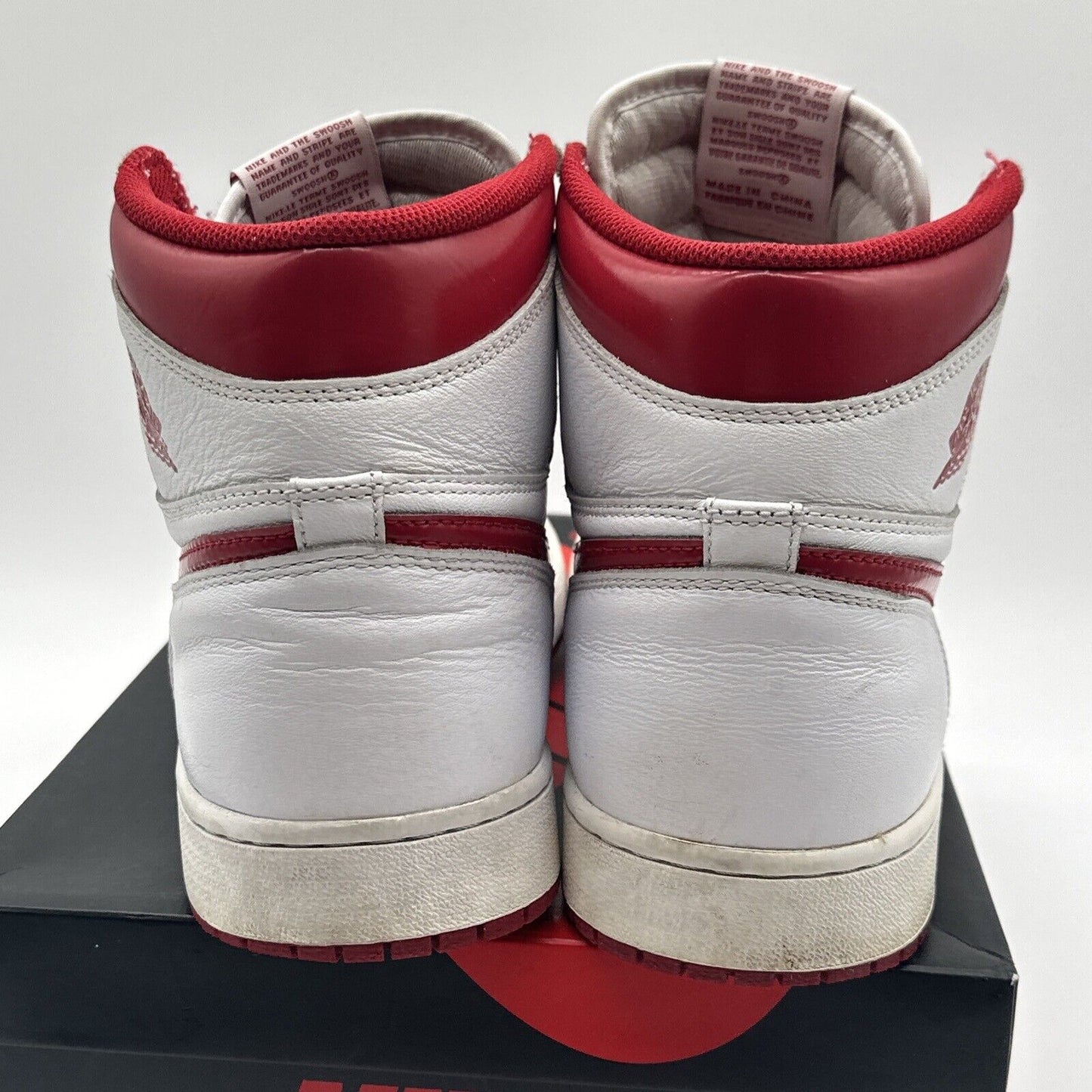 Size 12 - Jordan 1 Retro High OG Metallic Red 2017 Red Sole White Leather Premiu