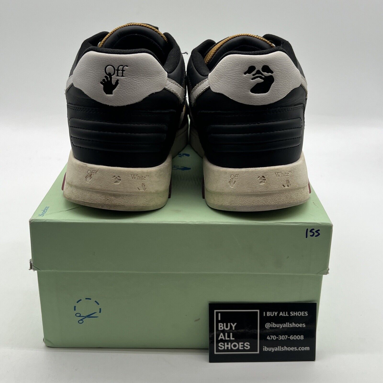 Off-White Mens Out Of Office Black Fashion Sneaker EUR 44 (7694419)