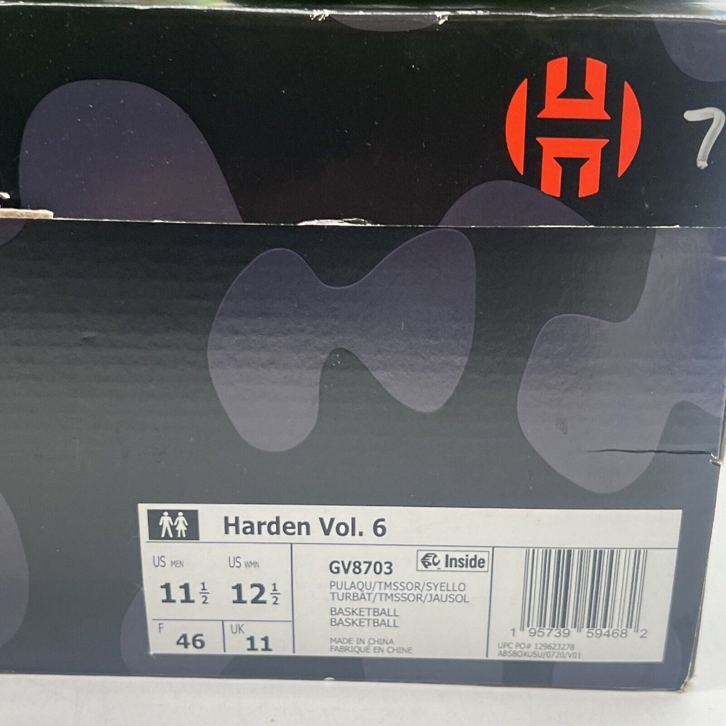 Size 11.5 - adidas Harden Vol. 6 Pulse Aqua Solar Yellow Blue (GV8703)