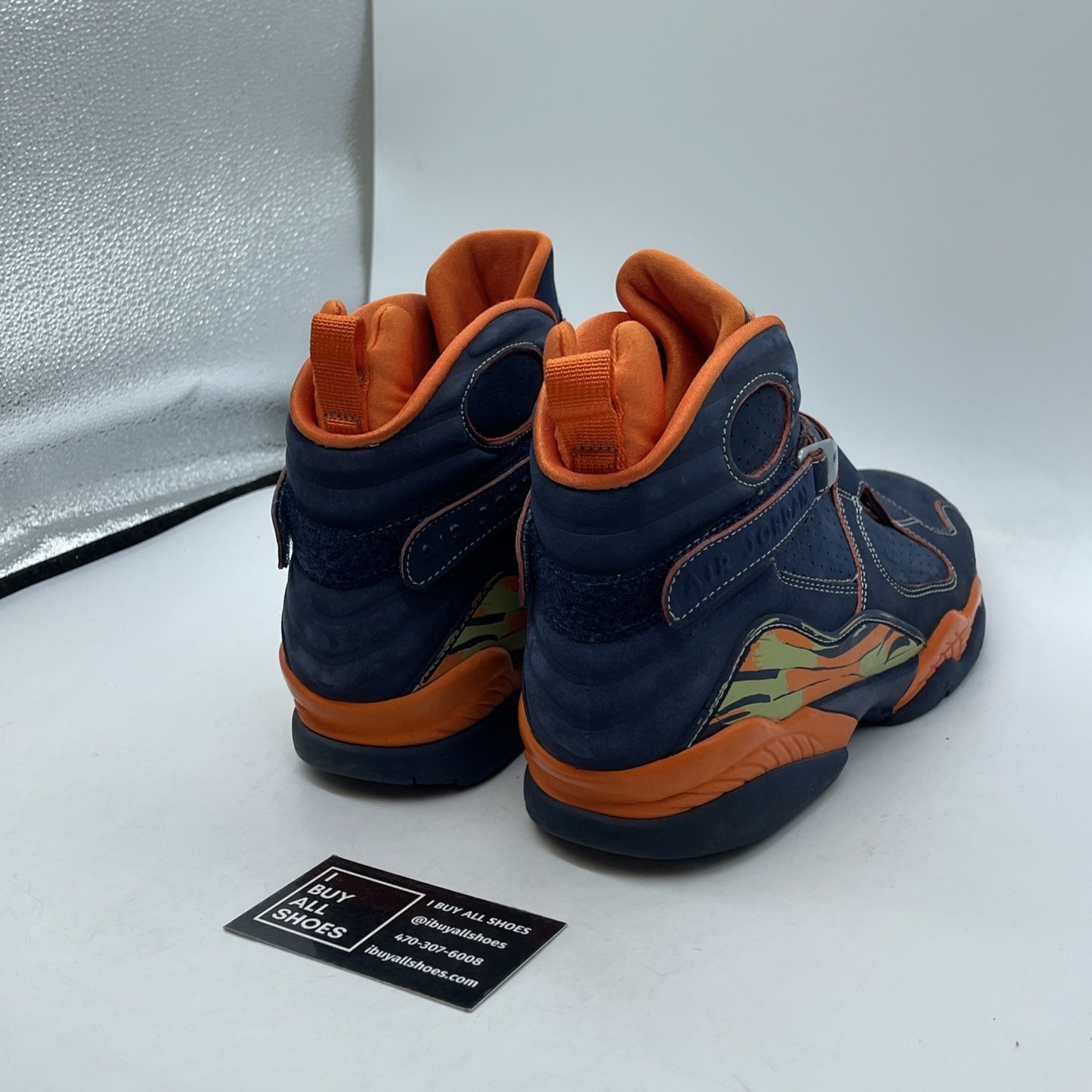 Size 9 - Air Jordan 8 Retro LS Pea Pods Blue Orange Suede (316324-481)