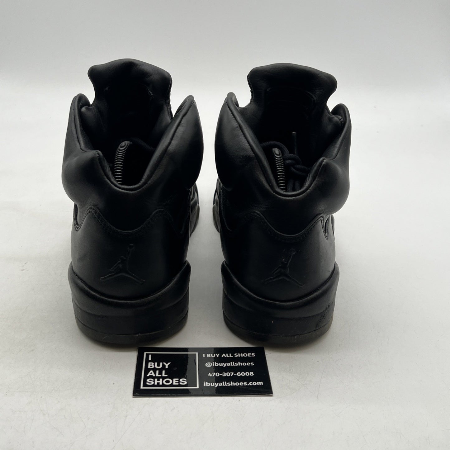Size 9.5 - Air Jordan 5 Retro Premium Triple Black (881432-010)