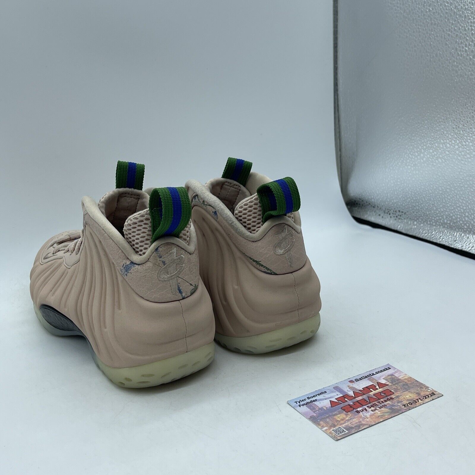 Size 6.5W - Nike Air Foamposite One Particle Beige Green Suede (AA3963-200)