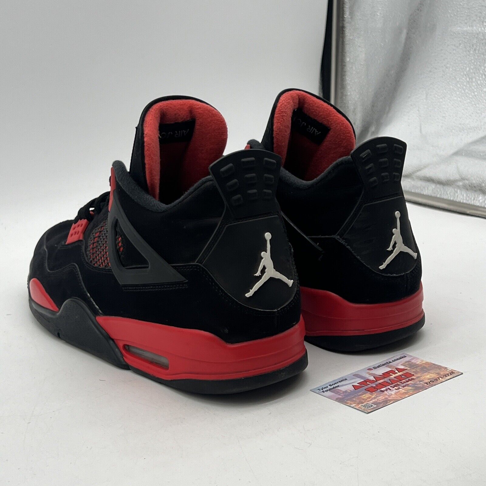 Size 13 - Jordan 4 Retro Mid Red Thunder Black Red Suede White (CT8527-016)