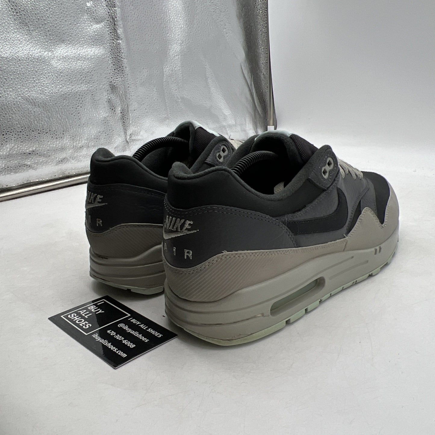 Size 10 - Nike Air Max 1 Leather Dark Ash (654466-201)