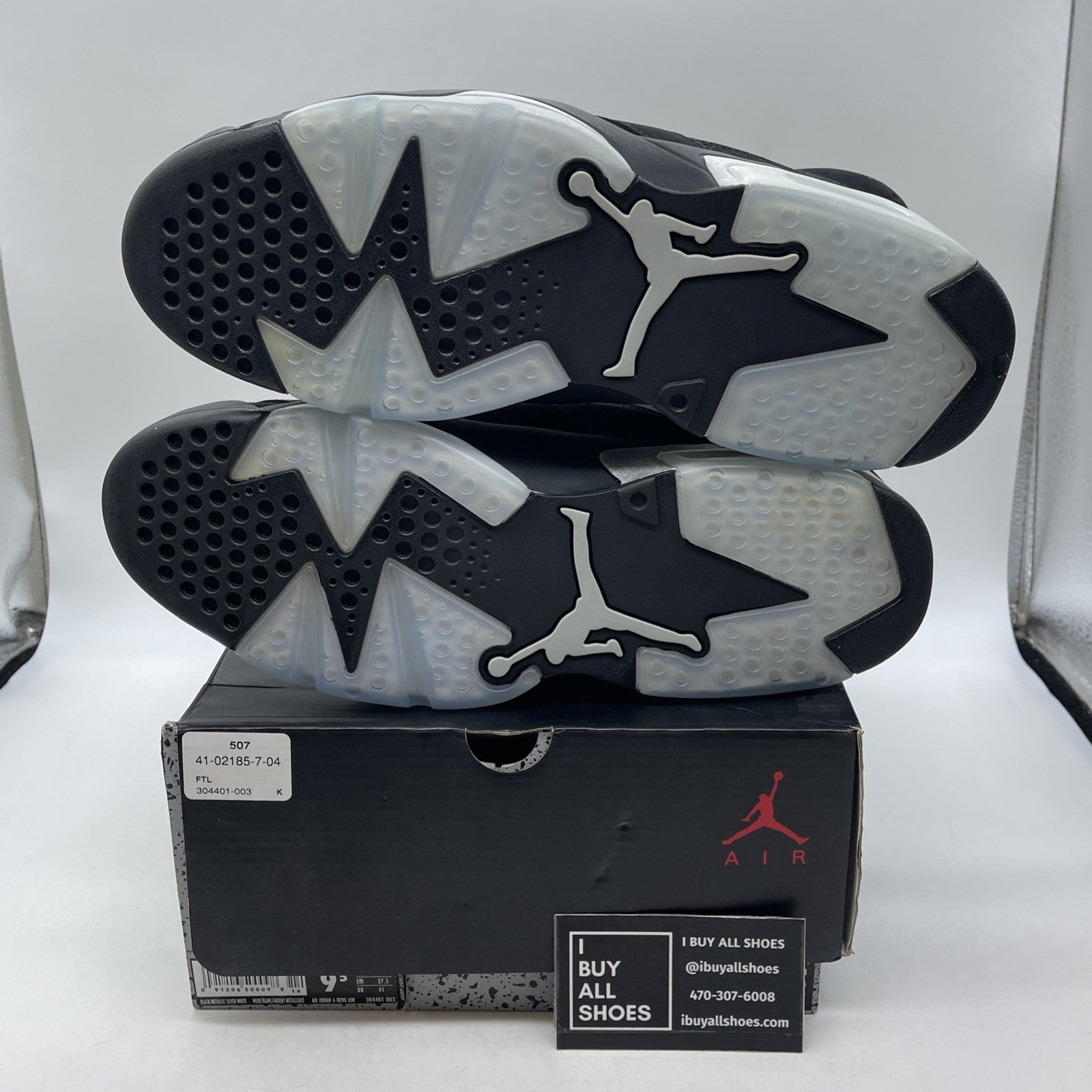 Size 9.5 - Air Jordan 6 Retro Low Chrome (304401-003)