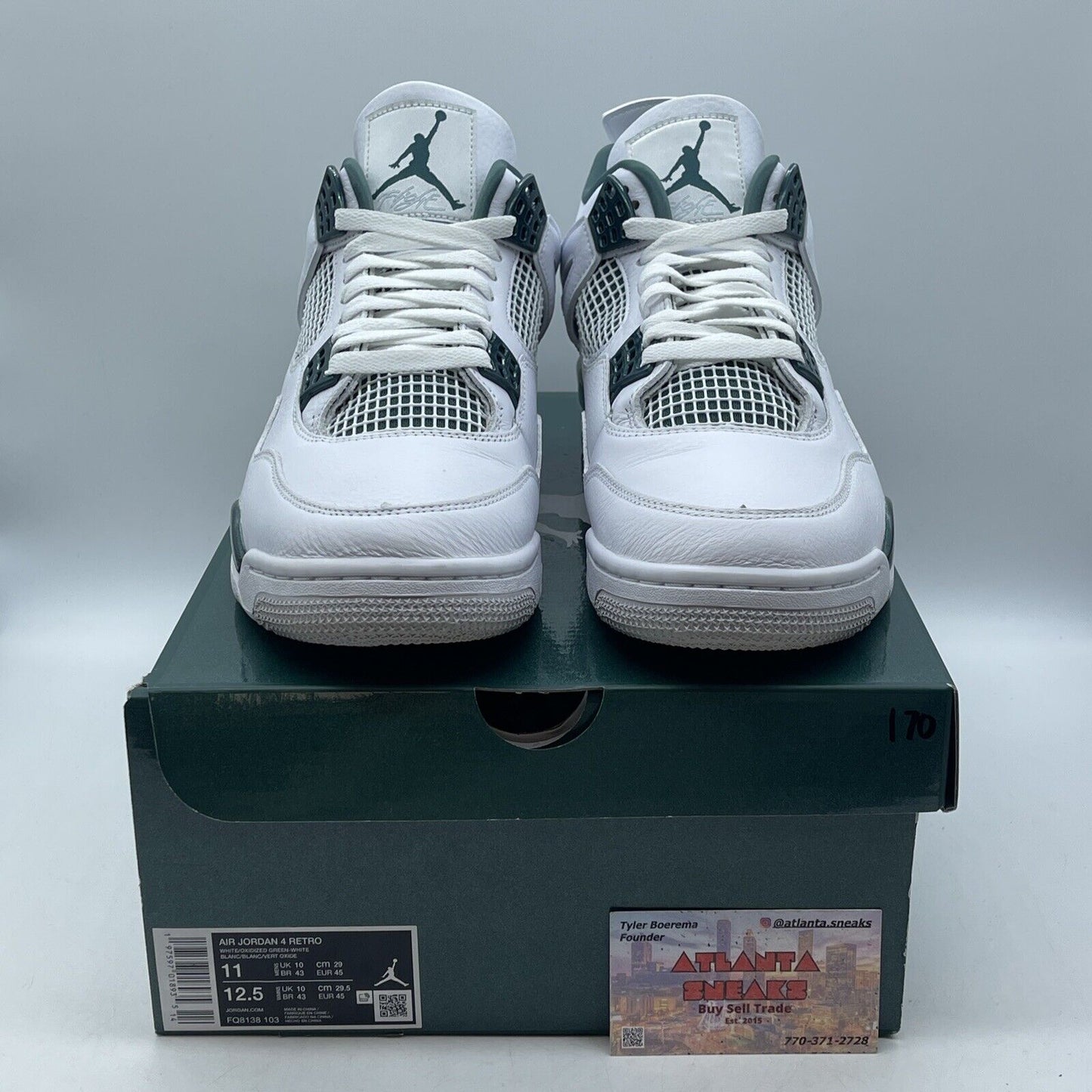 Size 11 - Air Jordan 4 Retro Oxidized Green White Leather (FQ8138-103)