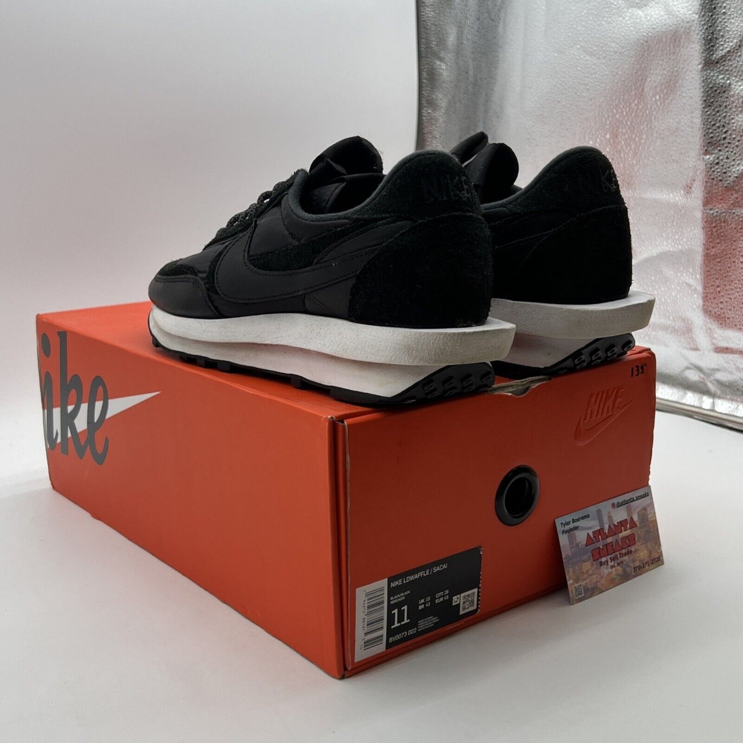 Size 11 - Nike sacai x LDWaffle Black Nylon (BV0073-002)